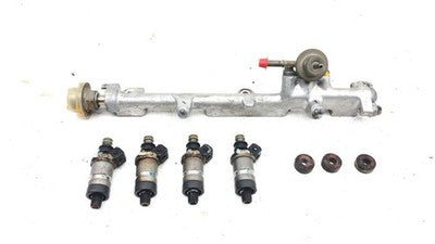 86-91 Acura Integra Complete Fuel Rail With Injectors Set Loaded D16a1 Black Top