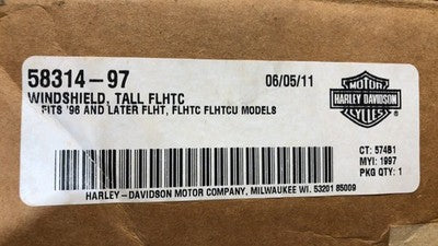 2000 Harley Davidson 96-13 Flht Flhtc Flhtcu Tall Windshield 5831497