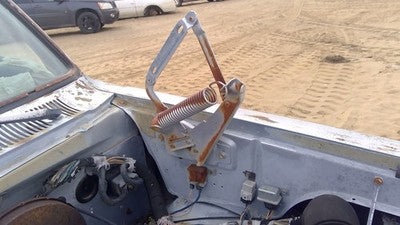 1972-1989 Dodge Ram D100 Driver Left Hood Hinge Assembly Oem Blue 55027100