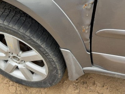 05-09 Legacy Outback Driver Left Front Wheel Flare Moulding Fender Silver Slq