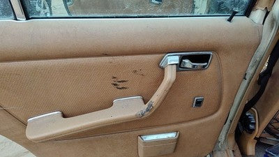 1980 Mercedes 300Td Driver Left Rear Door Trim Panel With Switches Back Brown