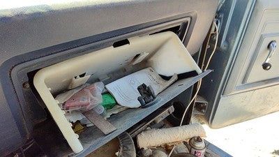 1986 Dodge Ram W150 Glove Box Assembly Complete Door With Latch Oem Blue
