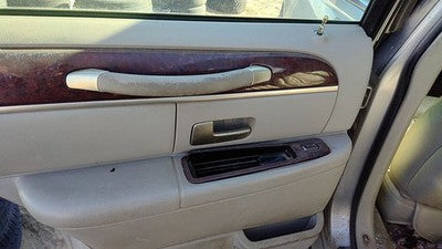 2003 Lincoln Town Car Driver Left Rear Door Trim Panel With Switches Back Gray