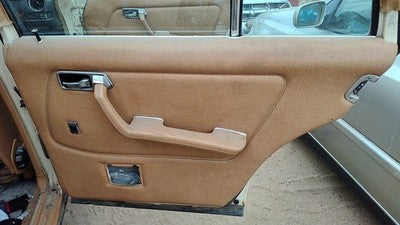 80 Mercedes 300Td Passenger Right Rear Door Trim Panel With Switches Back Brown