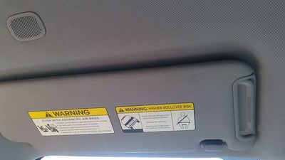 2011-2015 Kia Sorento Driver Left Sun Visor Oem Black Eb 852101U100h9