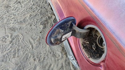 1990 Olds 88 Fuel Tank Door With Hinge Gas Lid Oem Filler Red