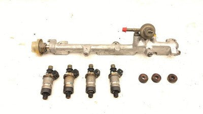 86-91 Acura Integra Complete Fuel Rail With Injectors Set Loaded D16a1 Black Top