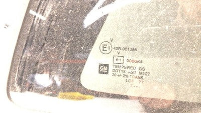 2004-2007 Buick Rainier Passenger Right Rear Quarter Glass Back Side Window Oem
