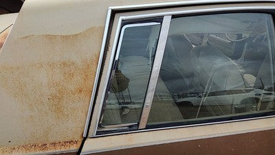 81-83 Malibu Passenger Right Rear Vent Window Back Door Glass With Frame 4 Door