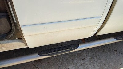 07-08 Silverado 2500 Driver Left Rear Moulding From Door Back Trim White 50U