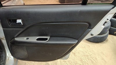 10-12 Fusion Passenger Right Rear Door Trim Panel With Switches Back Charcoal Fw