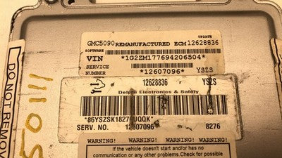 Pontiac G6 Gxp Coupe Electronic Control Module Computer Ecm Ecu 3.6L At 12628836