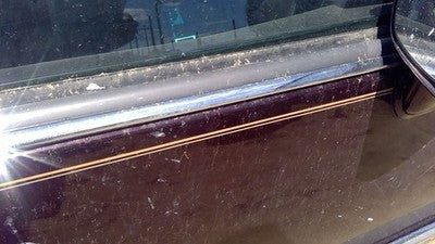93 Cadillac Fleetwood Passenger Right Front Moulding From Door Trim Upper Chrome