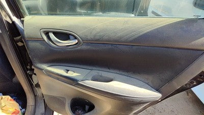 15-19 Sentra Passenger Right Rear Door Trim Panel With Switches Back Charcoal G