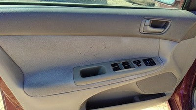 02-04 Toyota Camry Driver Left Front Door Trim Panel With Master Switch Taupe 43