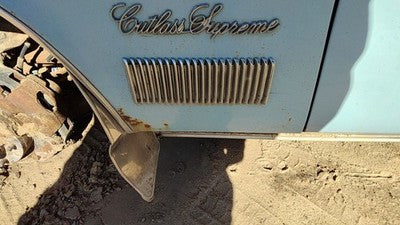1975 Cutlass Supreme Driver Left Side Fender Chrome Moulding Badge Emblem Oem