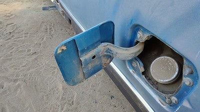 1982 Ford F150 Fuel Tank Door With Hinge Gas Lid Oem Filler Blue