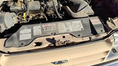 1984-1987 Ford Tempo Top Plastic Cover Above Radiator Support Sight Shield Oem