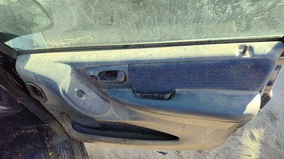 2001 Dodge Caravan Passenger Right Front Door Trim Panel With Switches Blue
