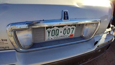 03-11 Town Car License Plate Trim Surround Panel Tail Trunk Finish Silver