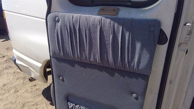 92-97 Ford Van E150 Passenger Right Rear Inside Door Trim Panel Only Back Gray