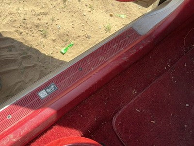 1986 Olds 88 Driver Left Lower Sill Step Moulding Trim Panel Oem Red