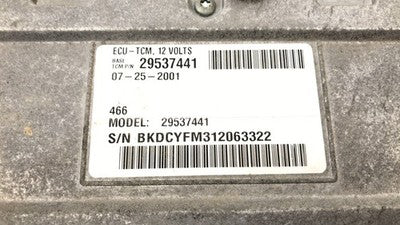01-05 Silverado 2500 Hd Tcm Transmission Control Module Computer Mounted Shroud