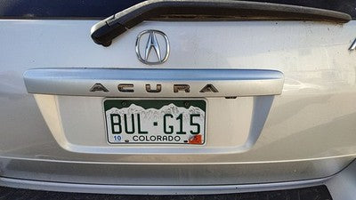 2004 Acura Mdx License Plate Trim Surround Panel Oem Tail Trunk Finish Silver