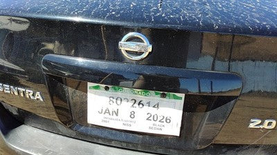 07 Sentra License Plate Trim Surround Panel Oem Tail Trunk Finish Black Kh3
