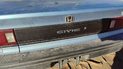 1988-1989 Honda Civic License Plate Trim Surround Panel Tail Trunk Finish Sedan