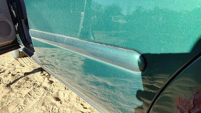 00-07 Taurus Driver Left Rear Moulding From Door Back Trim Strip Su Tropic Green