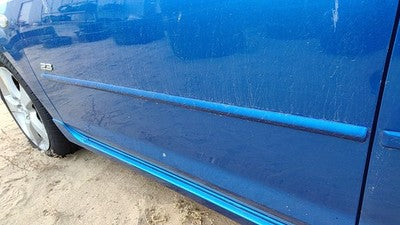 04-06 Mazda 3 Driver Left Front Moulding From Door Trim Strip 27B Winning Blue