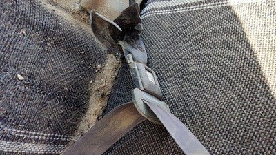 1982 Ford F150 Driver Left Front Seat Belt Buckle Receiver Oem Blue