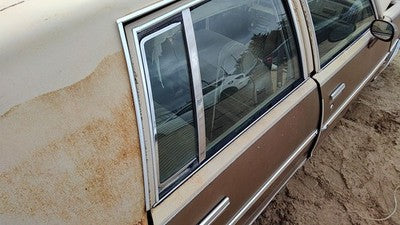 81-83 Malibu Passenger Right Rear Vent Window Back Door Glass With Frame 4 Door