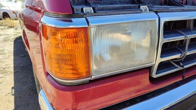 87-91 F150 Passenger Right Head Light Front Lamp With Turn Signal Chrome Trim