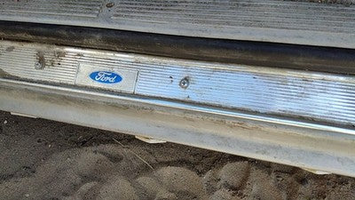 85 Mercury Grand Marquis Driver Left Front Lower Sill Step Chrome Trim Oem Gray
