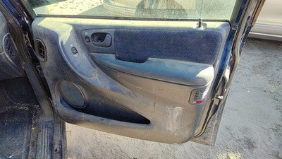 2001 Dodge Caravan Passenger Right Front Door Trim Panel With Switches Blue