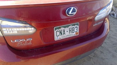 10-12 Lexus Hs250h Hybrid License Plate Trim Surround Panel Tail Trunk Red 3r1