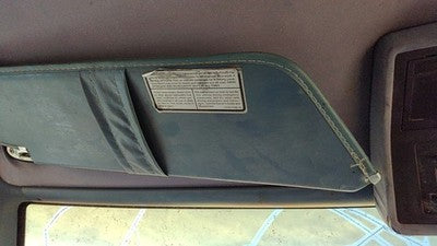 1986 Ford Ranger Driver Left Sun Visor Oem Blue
