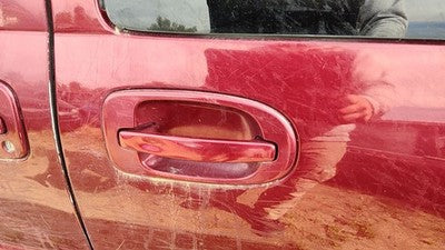 2000-2004 Chevy Venture Driver Left Rear Outside Door Handle Oem Back Red 72U