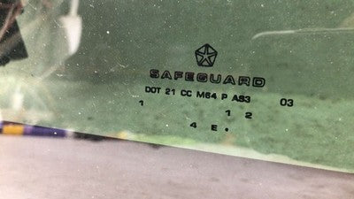 2001-2007 Dodge Caravan Passenger Right Rear Quarter Glass Back Side Window Oem