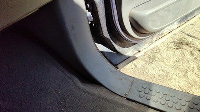 2003 F350 Powerstroke Passenger Right Lower Kick Trim Panel Oem Gray