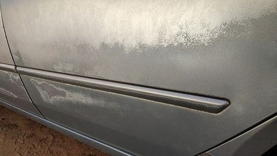 06-08 Sonata Driver Left Rear Moulding From Door Back Trim Strip H1 Silver Blue