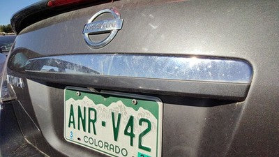 2008 Nissan Altima License Plate Trim Surround Panel Tail Trunk Chrome 4 Door