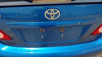 2010 Toyota Corolla License Plate Trim Surround Panel Tail Trunk Finish Blue 8T7
