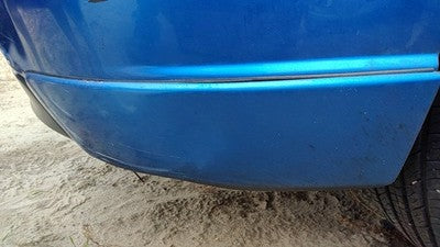 05 Mazda 3 Passenger Right Rear Corner Moulding On Rear Bumper 27B Winning Blue