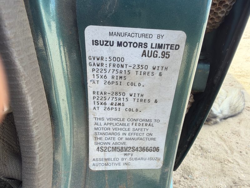 1995 Isuzu Rodeo Wire Harness (Dash)