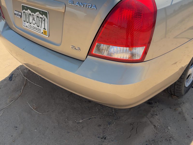 2001-2003 Hyundai Elantra Rear Bumper Assembly