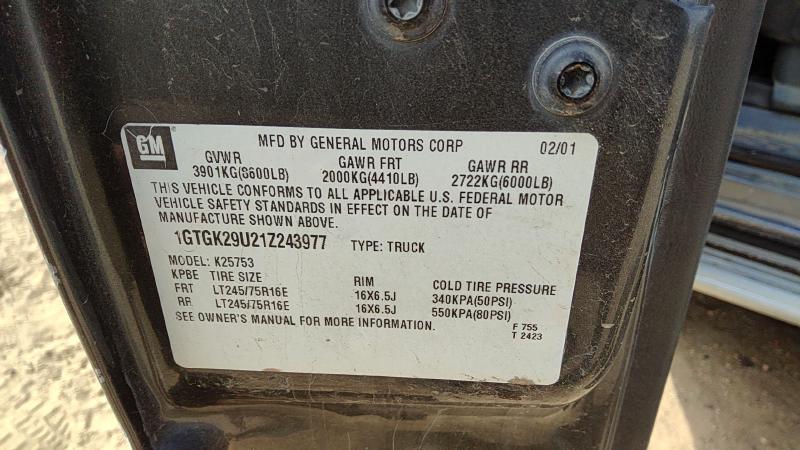 2001 GMC Sierra 2500 Pickup Vehicle Unit Complt.