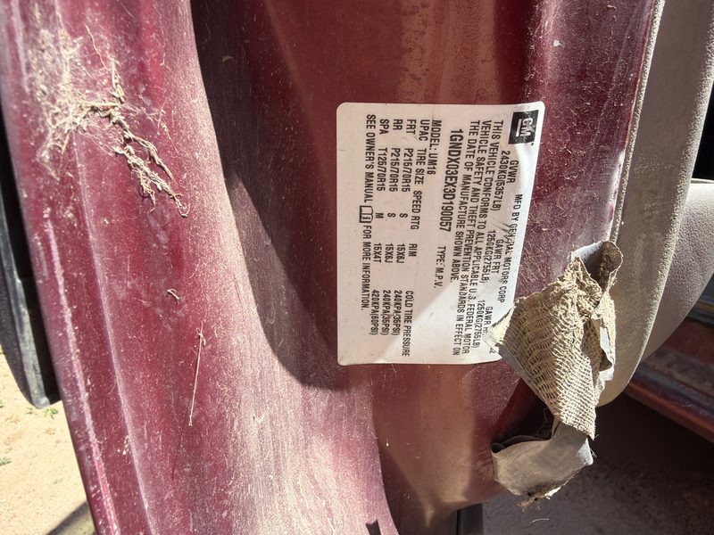 2003 Chevrolet Venture Wire Harness (Engine)